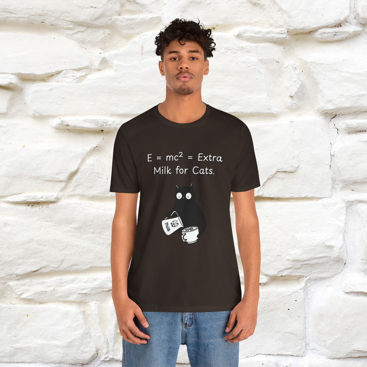 ''E = mc² = Extra Milk for Cats.''| Funny T-Shirt | Nunu&Miao Studio