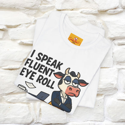 ''I Speak Fluent Eye Roll ''|  Sarcastic Cat T-Shirt | Nunu&Miao Studio