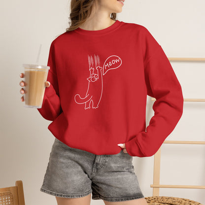 ''Meow.'' |Cat Sweatshirt | Nunu&Miao Studio