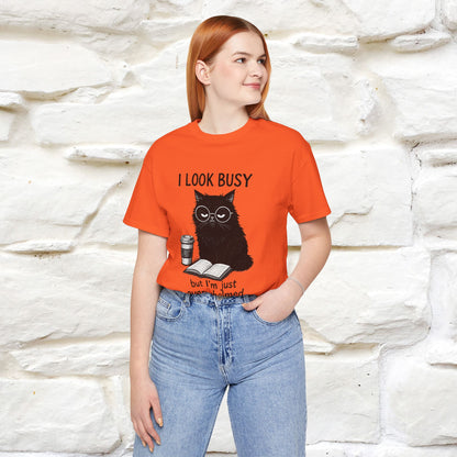 "I Look Busy But I'm Just Overwhelmed" |Cat T-Shirt | Nunu&Miao Studio - Nunu&Miao Studio