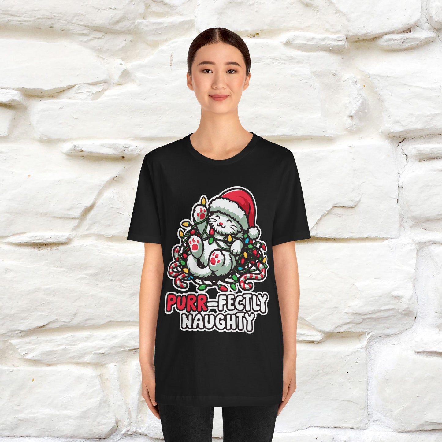 “Purr-Fectly Naughty” | Cat T-Shirt | Nunu&Miao Studio