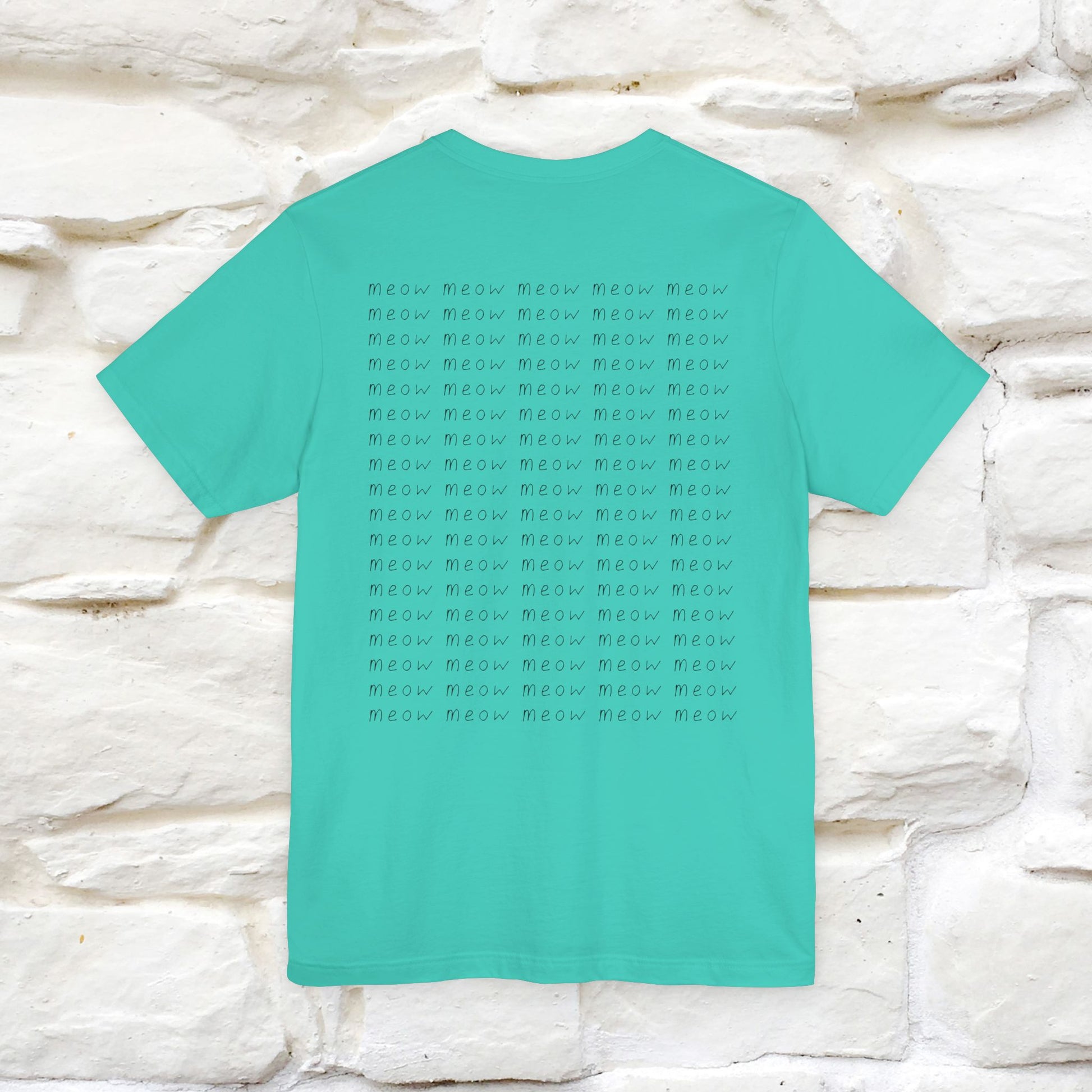 "Meow Meow Meow" Cat T-Shirt | Front & Back Design | Nunu&Miao Studio - Nunu&Miao Studio