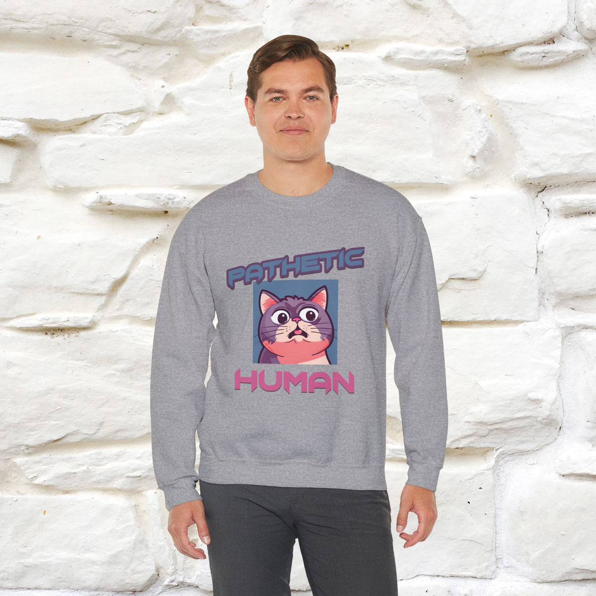 ''Pathetic Human'' |Cat Sweatshirt | Nunu&Miao Studio