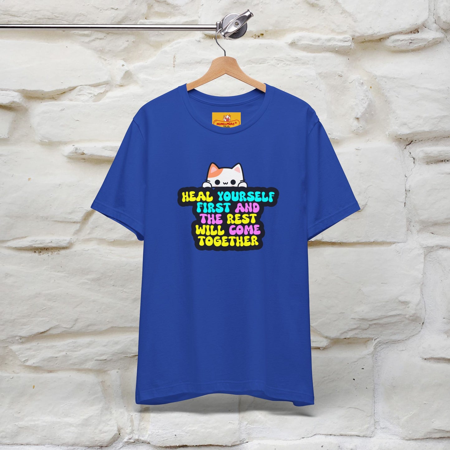 "Heal Yourself First And The Rest.." Cat T-shirt| Nunu&Miao Studio - Nunu&Miao Studio