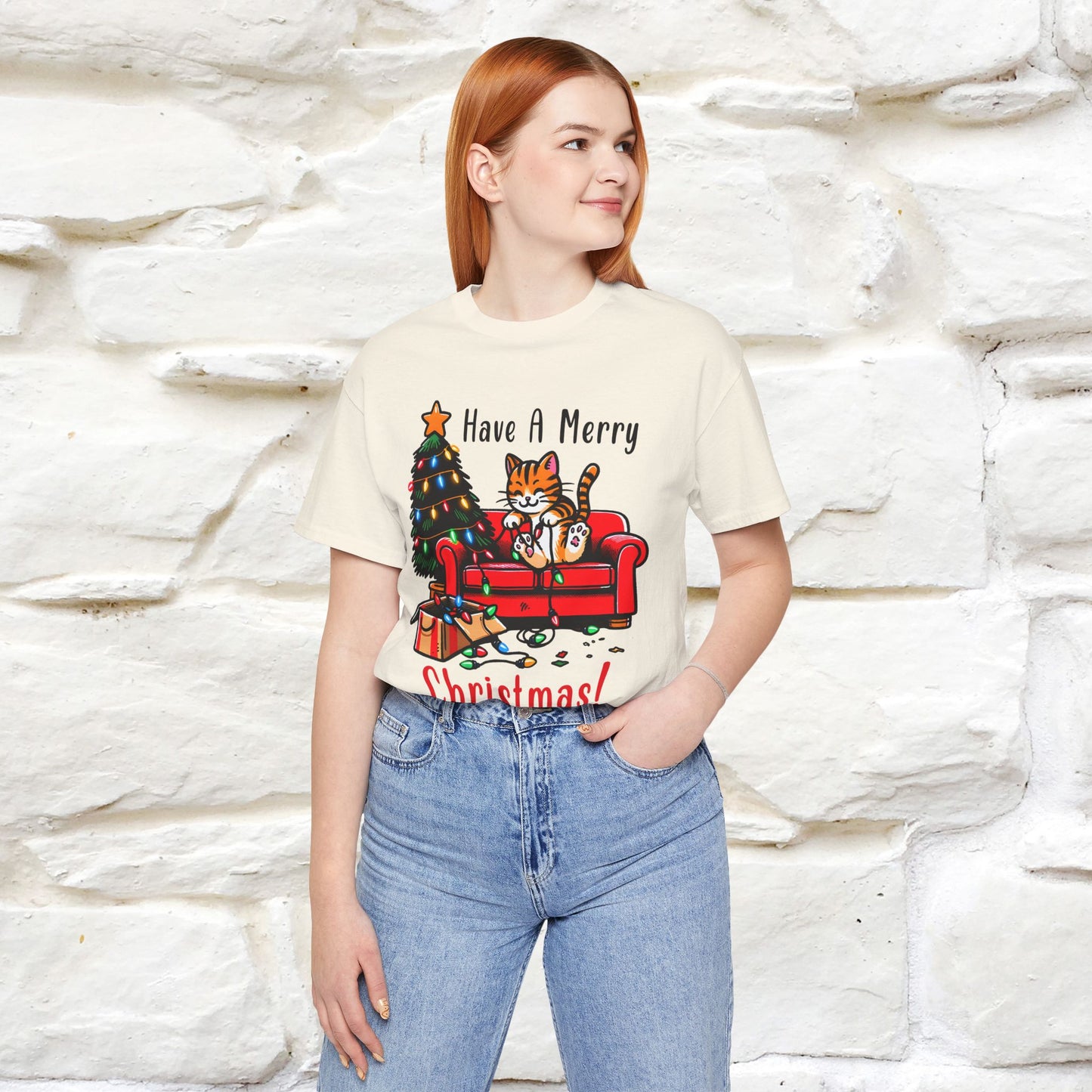 "Have A Merry..." |Funny Cat  T-Shirt | Nunu&Miao Studio