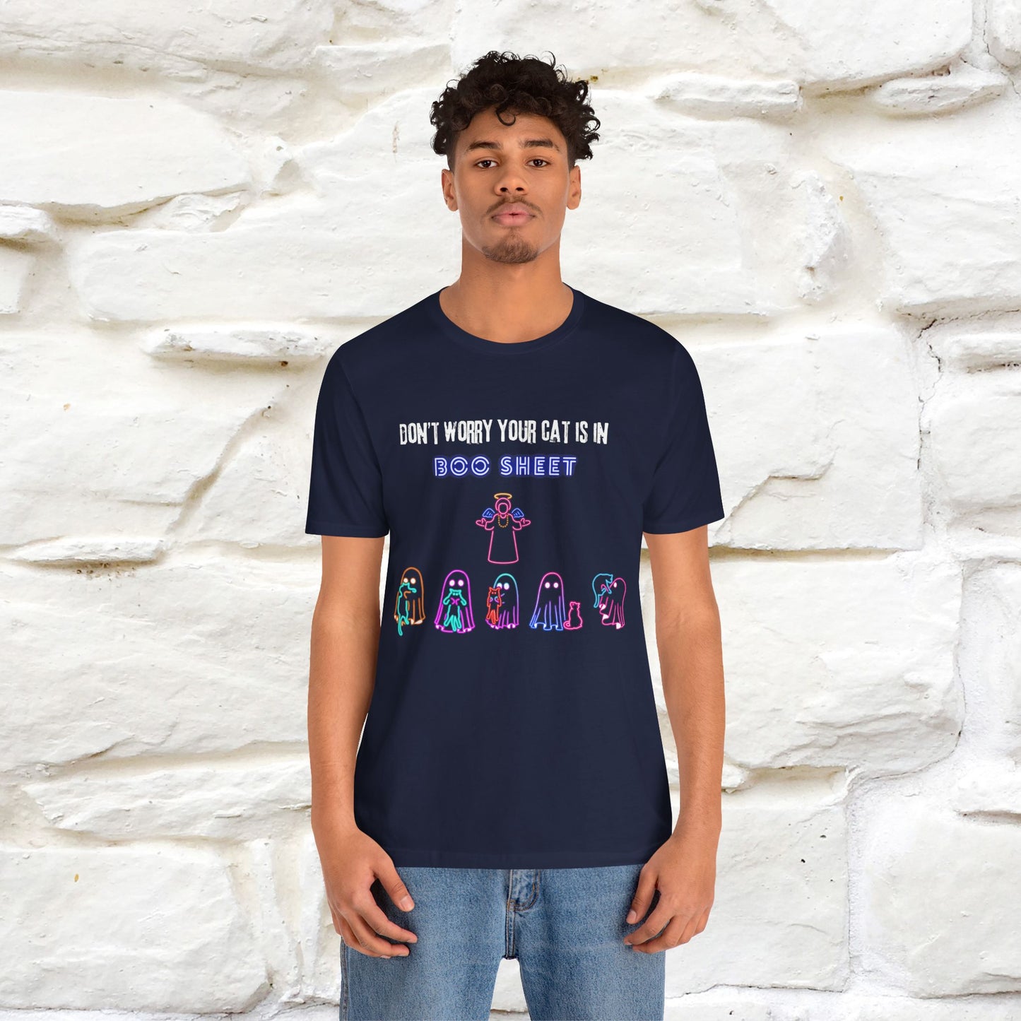 ''Don't Worry Your Cat Is In Boo Sheet'' - Cat T-Shirt- Nunu&Miao Studio - Nunu&Miao Studio