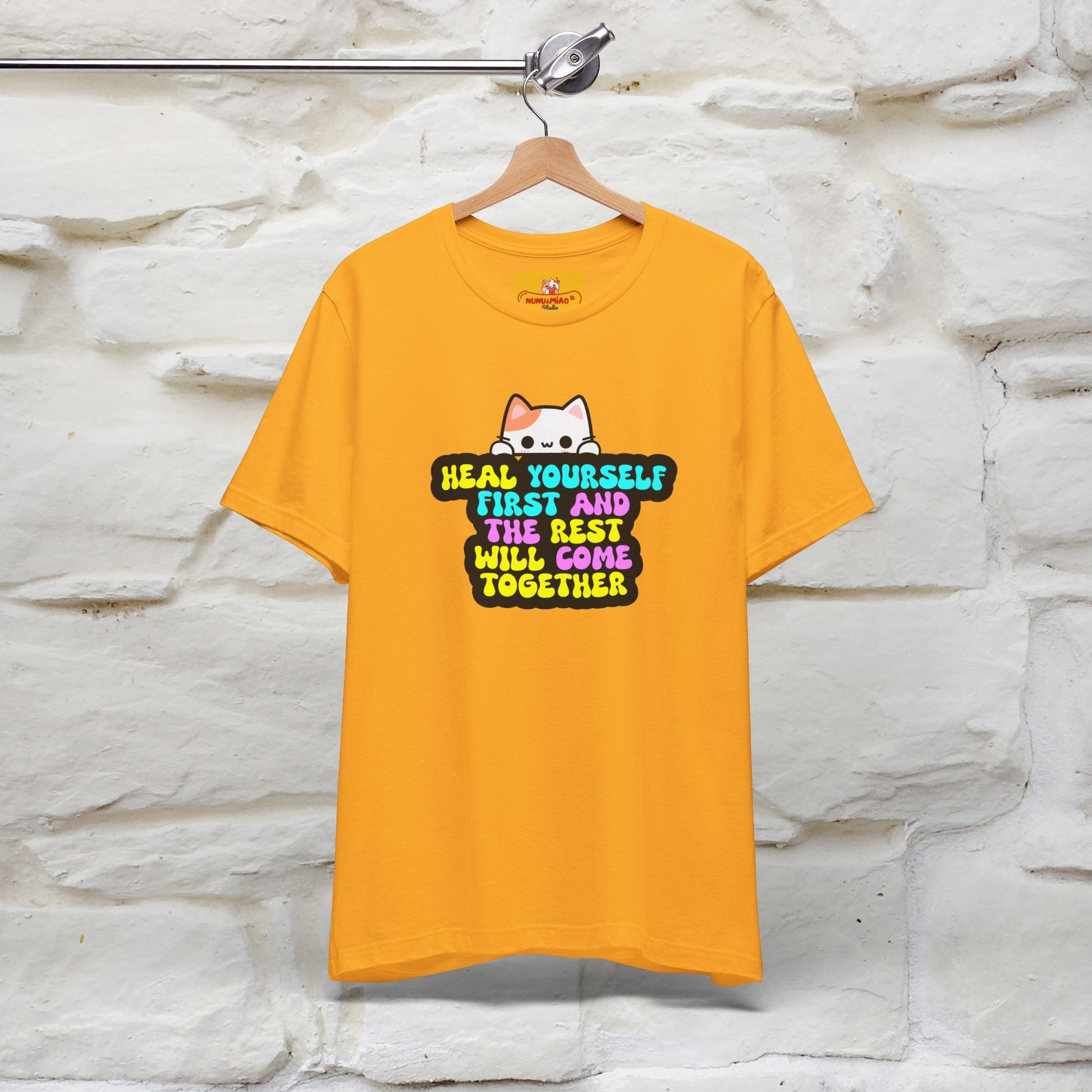 "Heal Yourself First And The Rest.." Cat T-shirt| Nunu&Miao Studio - Nunu&Miao Studio