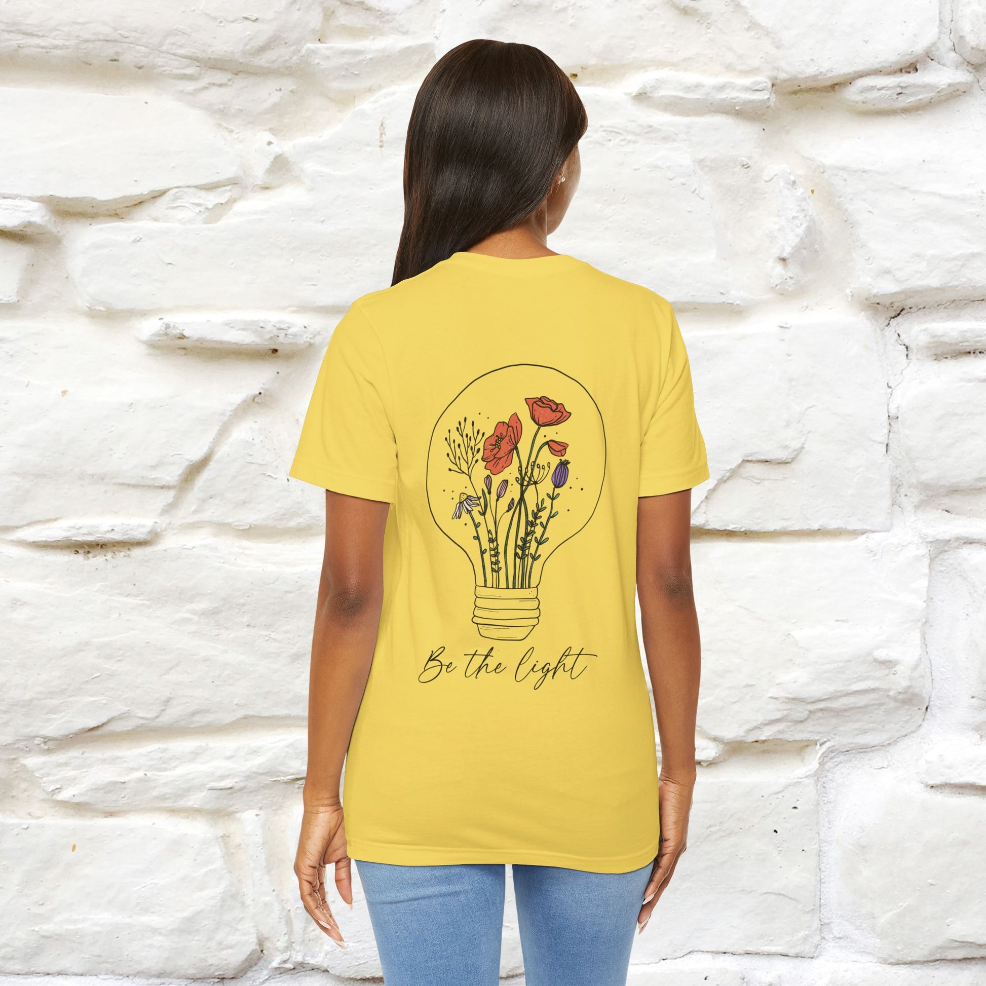 "Be The Light" Cat T-Shirt | Front & Back Design | Nunu&Miao Studio - Nunu&Miao Studio