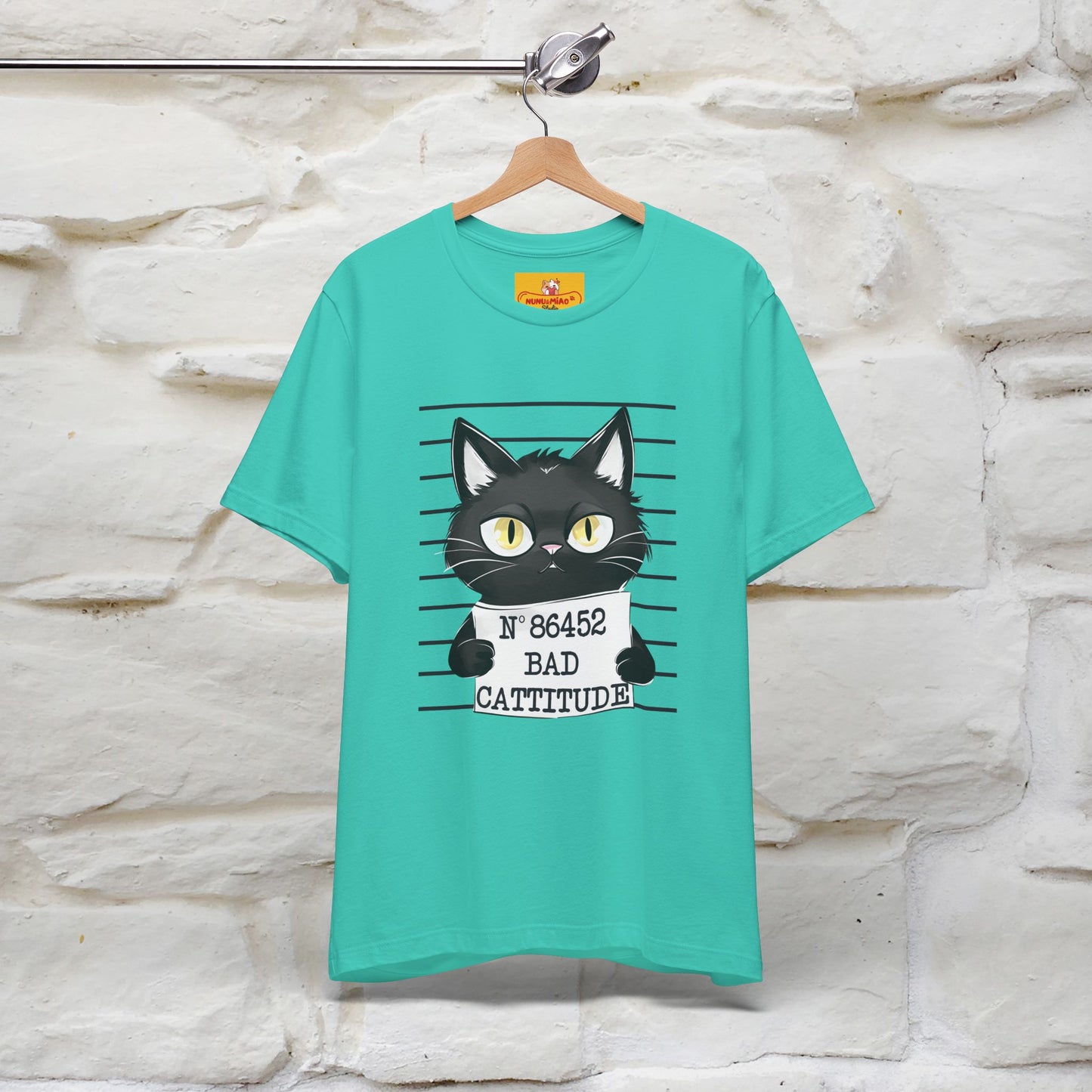 "Bad Cattitude" T-Shirt for Men & Women | 100% Cotton* - Nunu&Miao Studio