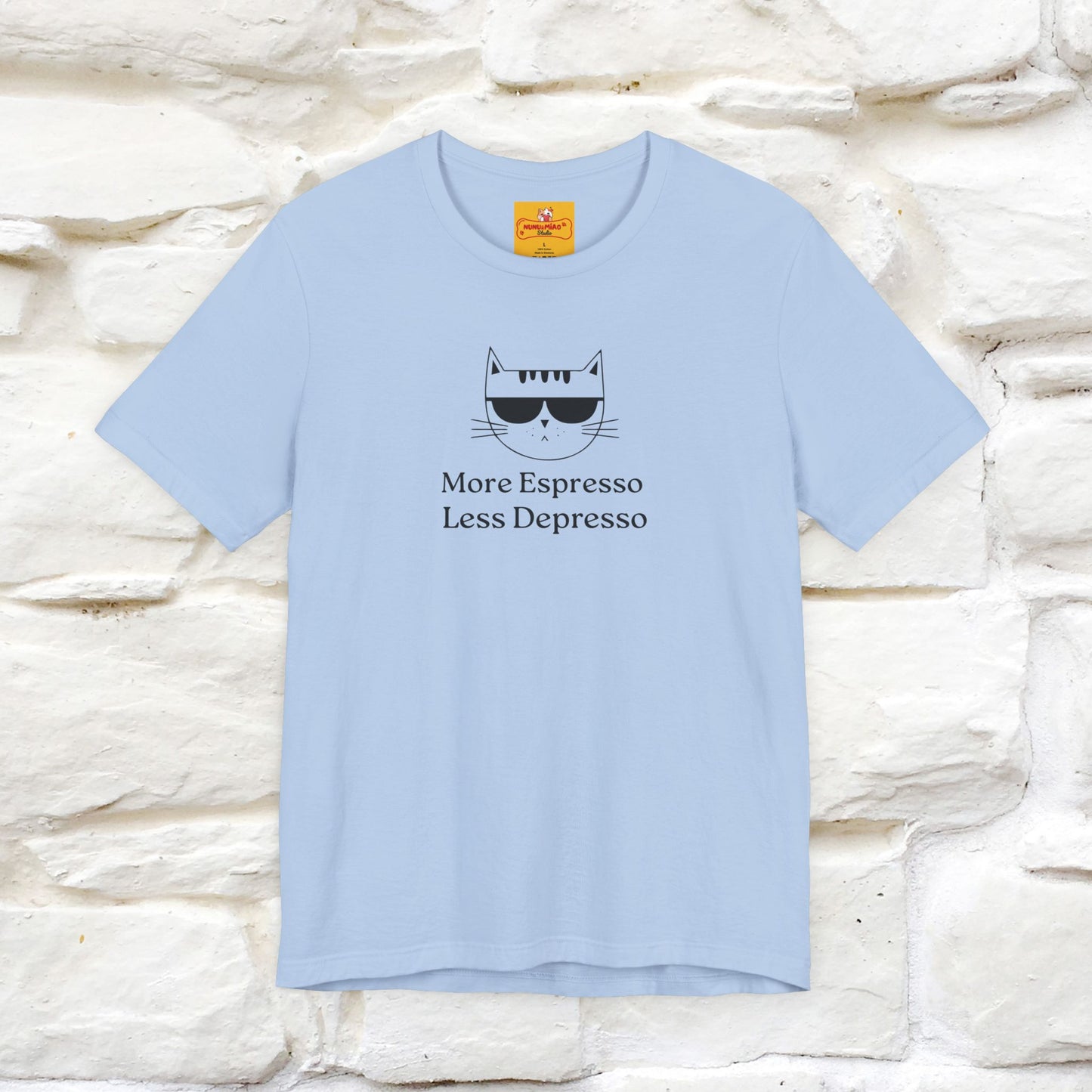 "More Espresso Less Depresso" |Cat T-Shirt | Nunu&Miao Studio - Nunu&Miao Studio