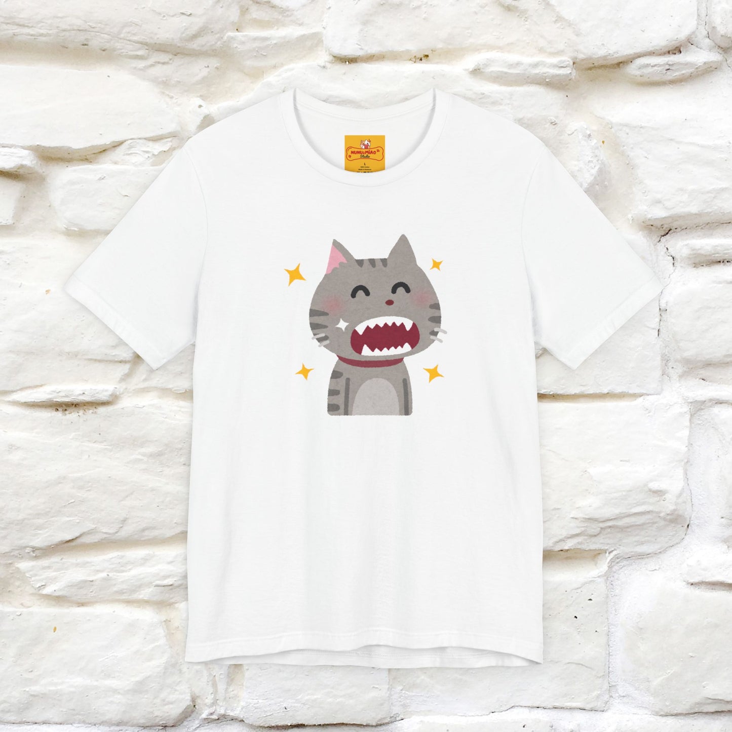 "Smile, Sparkle, Shine" Cat T-Shirt | Front & Back Design | Nunu&Miao Studio - Nunu&Miao Studio