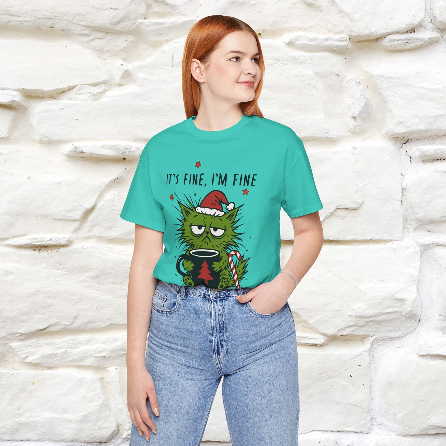 "It's Fine, I'm Fine  ...." |Funny Cat  T-Shirt | Nunu&Miao Studio