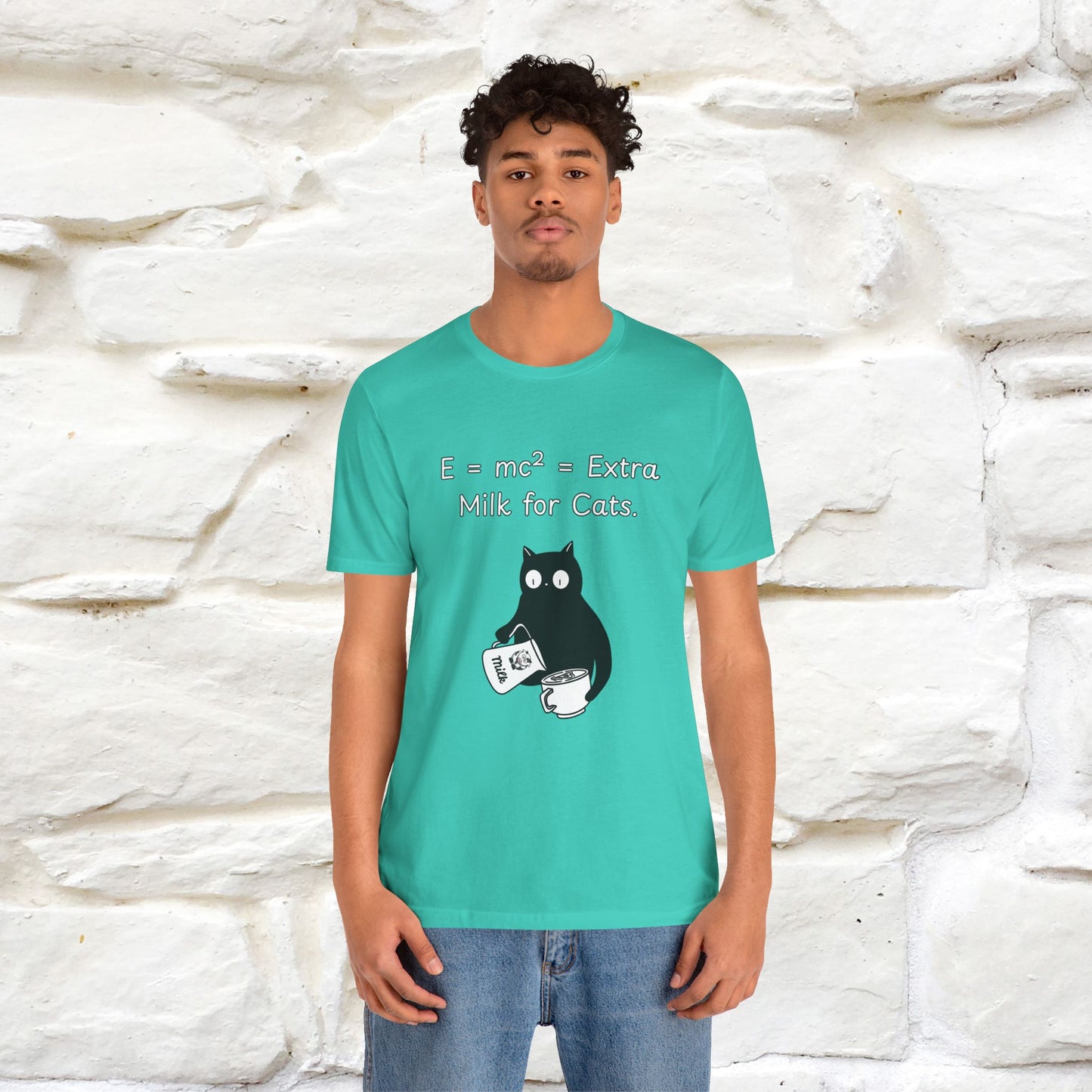 ''E = mc² = Extra Milk for Cats.''| Funny T-Shirt | Nunu&Miao Studio