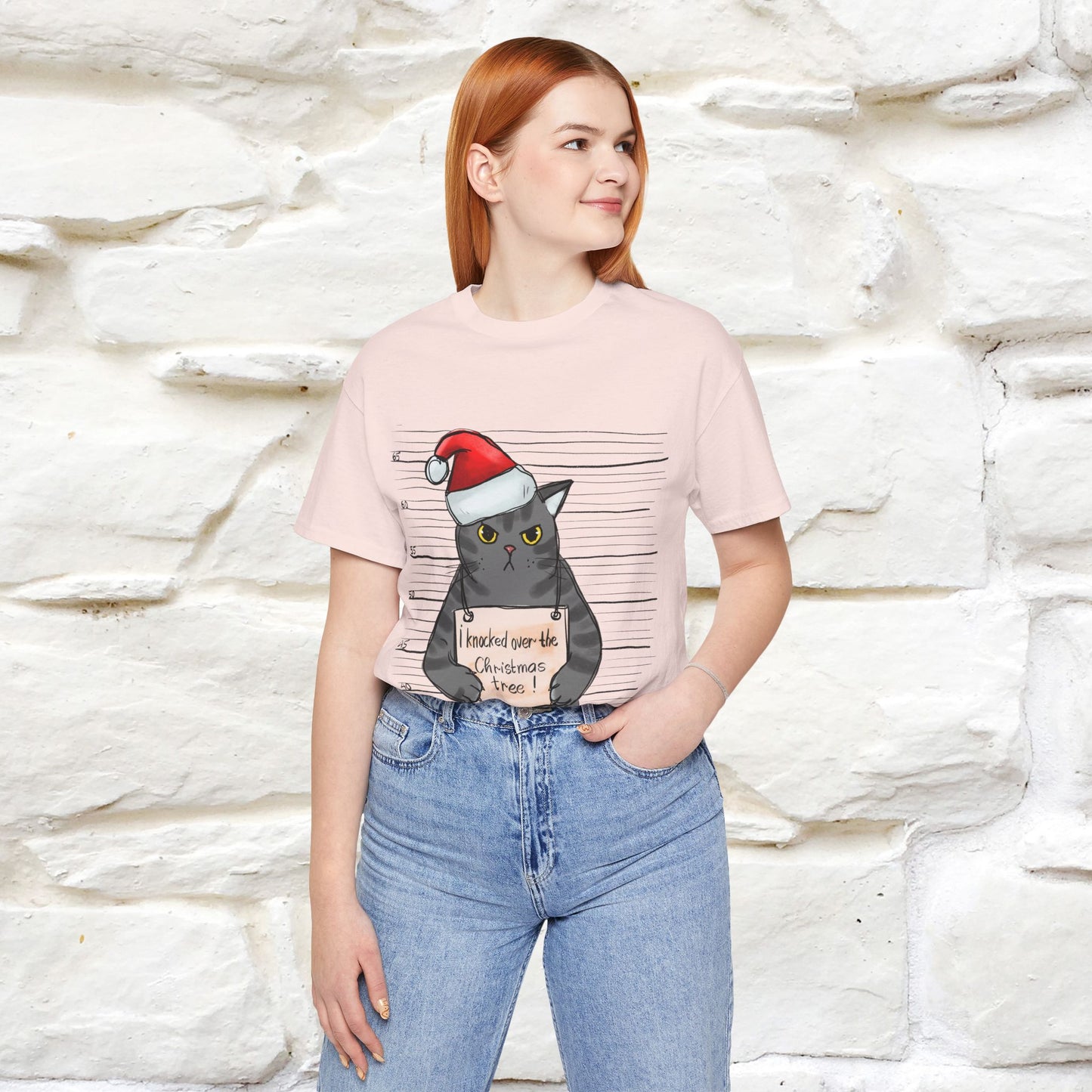 "I Knocked Over The Christmas Tree " |Funny Cat T-Shirt | Nunu&Miao Studio