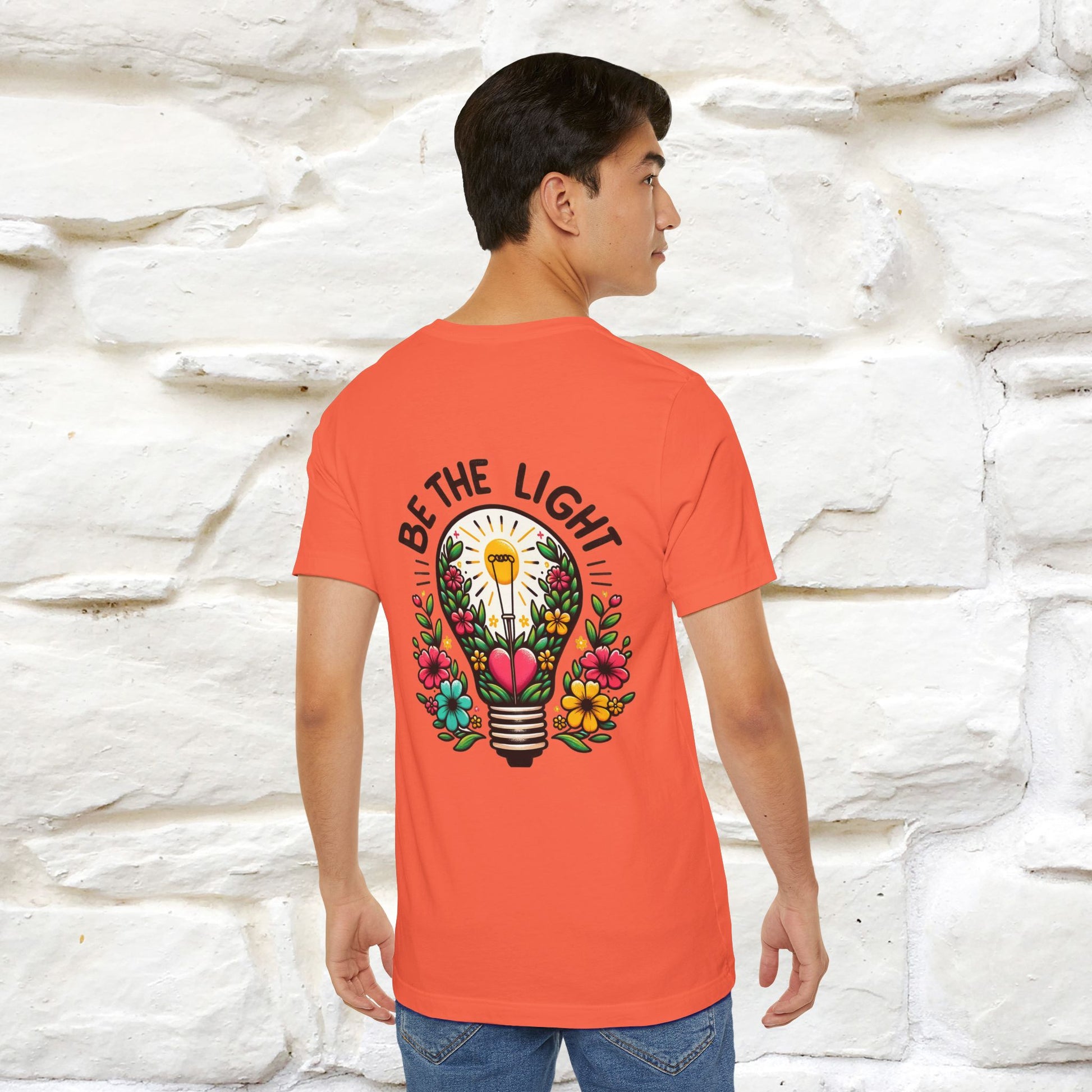 ''Be The Light" Cat T-Shirt| Front & Back Design | Nunu&Miao Studio - Nunu&Miao Studio