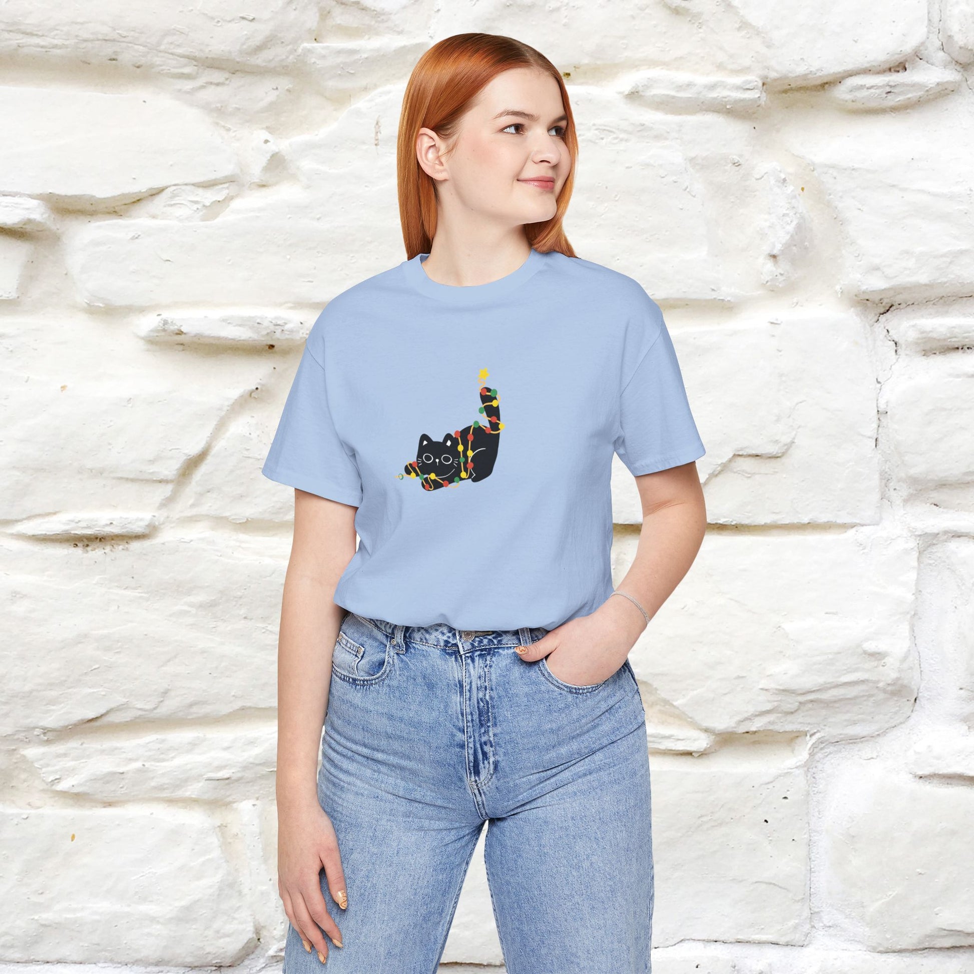 ''Be The Light" Cat T-Shirt| Front & Back Design | Nunu&Miao Studio - Nunu&Miao Studio