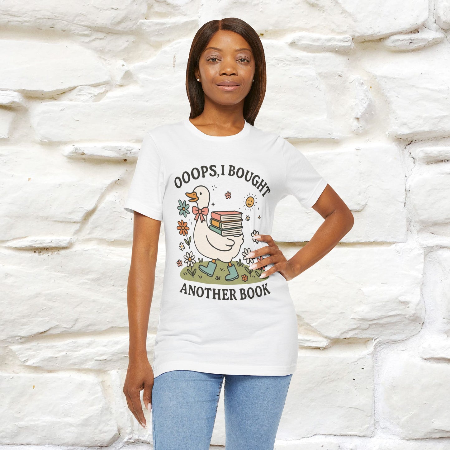 "Oooops I Bought Another Book" Funny Goose T-shirt |Nunu&Miao Studio - Nunu&Miao Studio