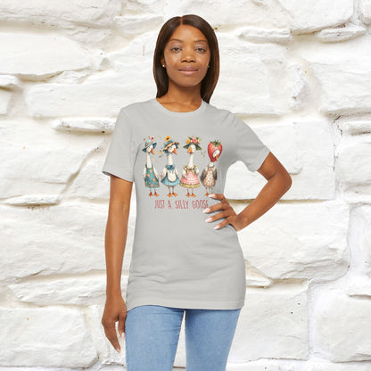 "Just A Silly Goose" Cute T-shirt |Nunu&Miao Studio - Nunu&Miao Studio