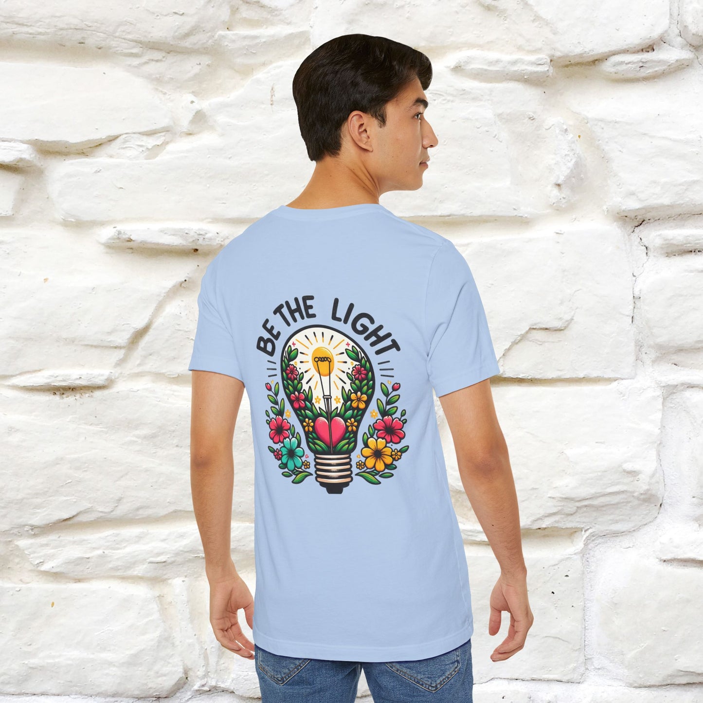 ''Be The Light" Cat T-Shirt| Front & Back Design | Nunu&Miao Studio - Nunu&Miao Studio