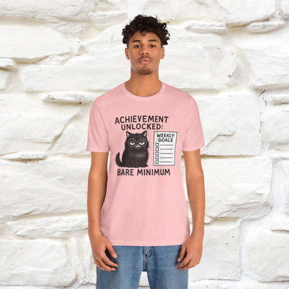 "Achievement Unlocked Bare Minimum." |Cat T-Shirt | Nunu&Miao Studio - Nunu&Miao Studio
