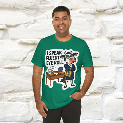 ''I Speak Fluent Eye Roll ''|  Sarcastic Cat T-Shirt | Nunu&Miao Studio