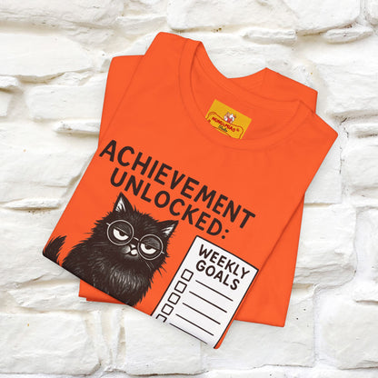 "Achievement Unlocked Bare Minimum." |Cat T-Shirt | Nunu&Miao Studio - Nunu&Miao Studio