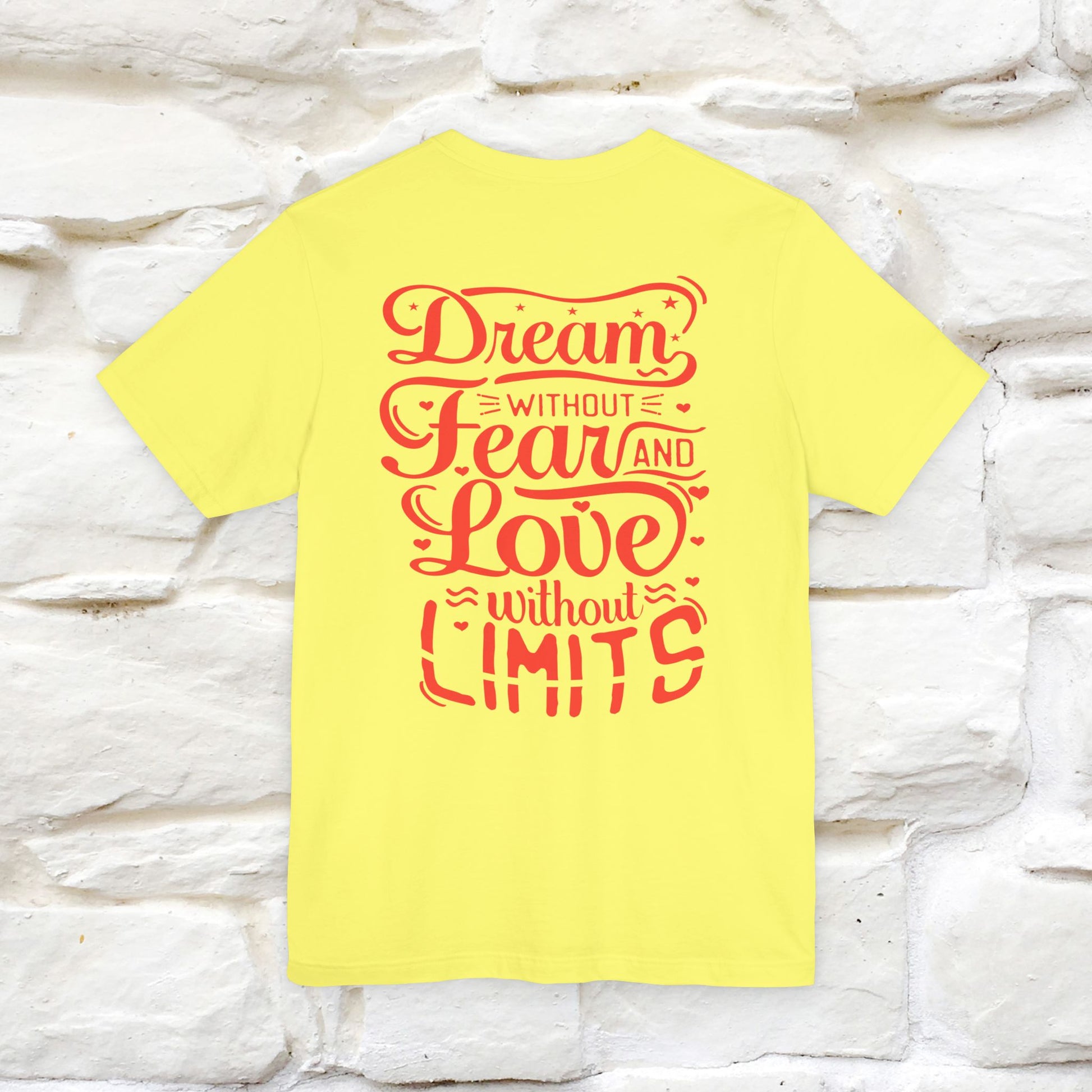 "Dream Without Fear And Love Without Limits'' Cat T-Shirt | Front & Back Design | Nunu&Miao Studio - Nunu&Miao Studio