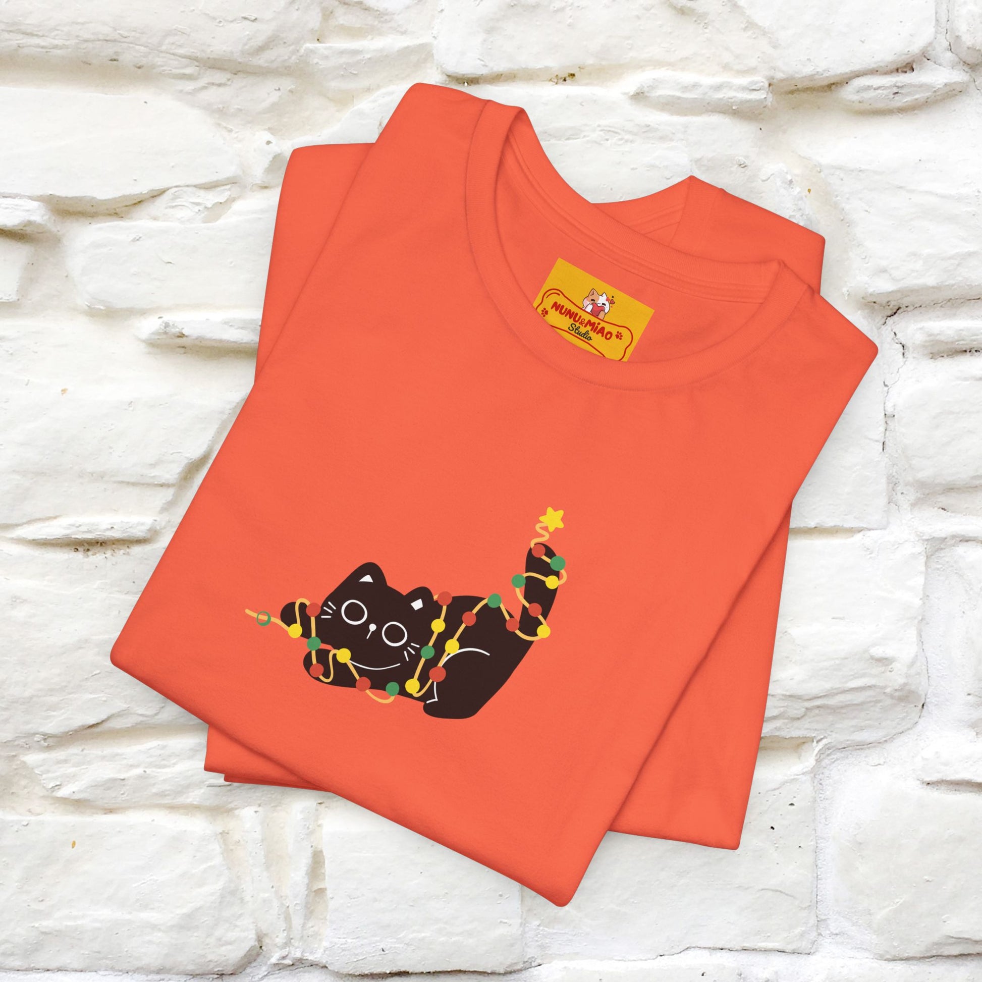 ''Be The Light" Cat T-Shirt| Front & Back Design | Nunu&Miao Studio - Nunu&Miao Studio