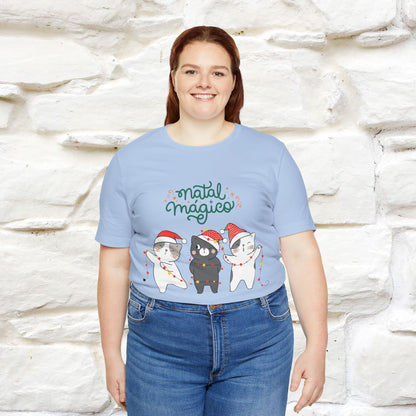 "Natal Magico" Cat T-shirt  |Nunu&Miao Studio - Nunu&Miao Studio