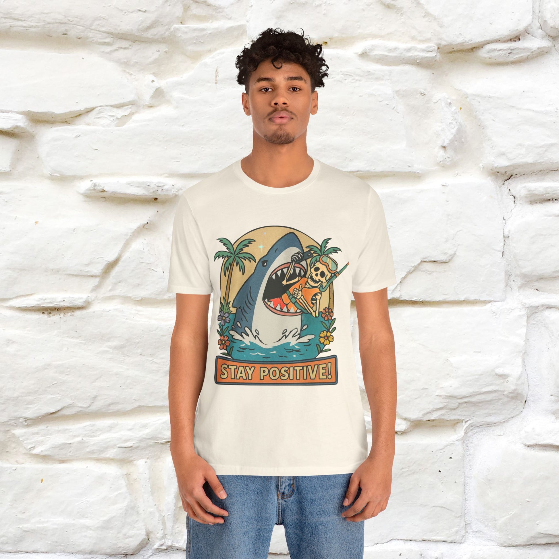 "Stay Positive" Funny T-shirt |Nunu&Miao Studio - Nunu&Miao Studio