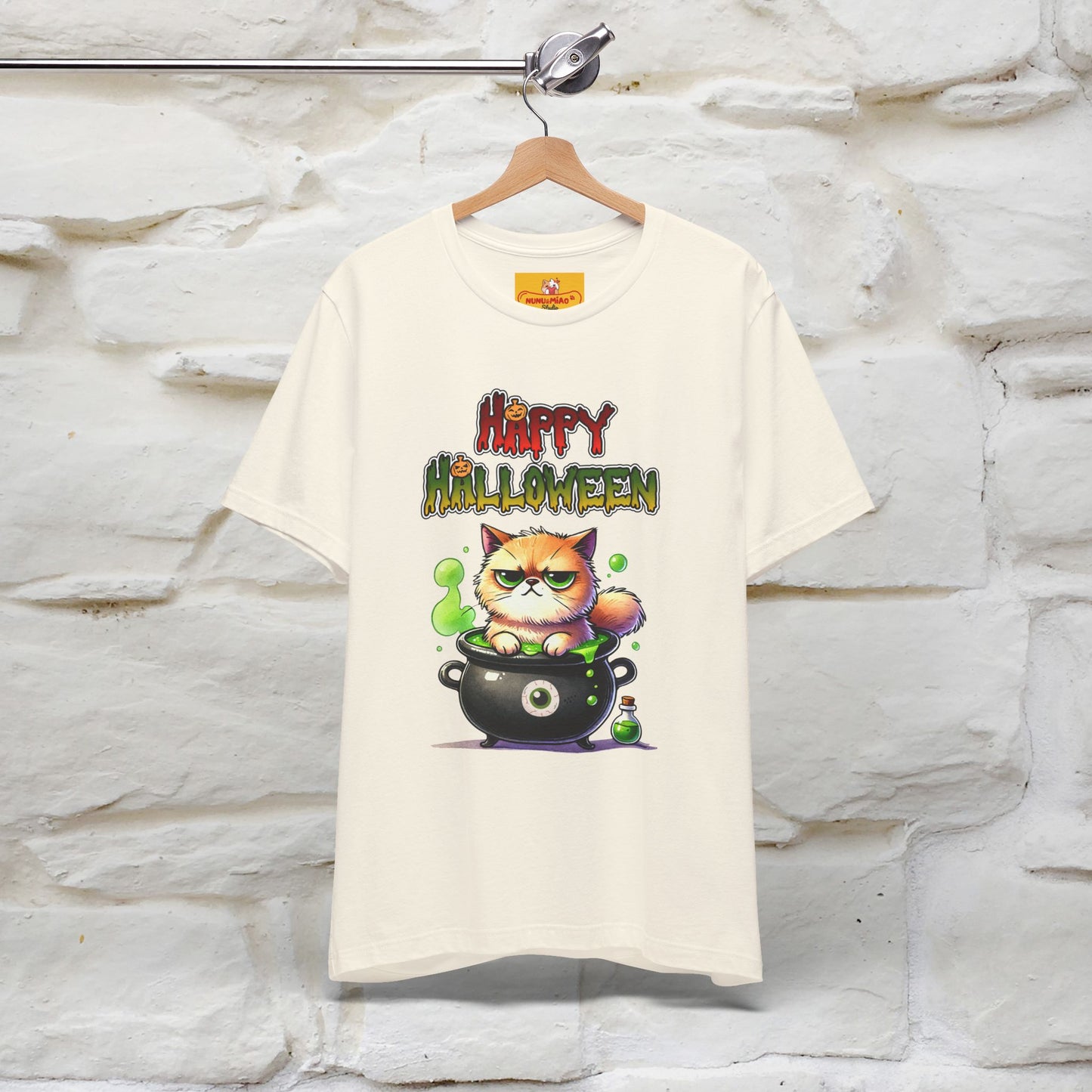 "Angry Cat Happy Halloween" Cat  T-shirt |Nunu&Miao Studio - Nunu&Miao Studio