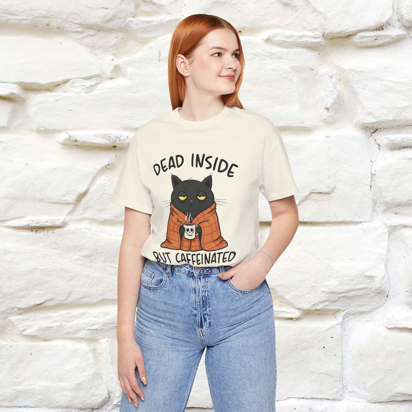 "Dead Inside But Caffeinated" |Funny T-Shirt | Nunu&Miao Studio - Nunu&Miao Studio