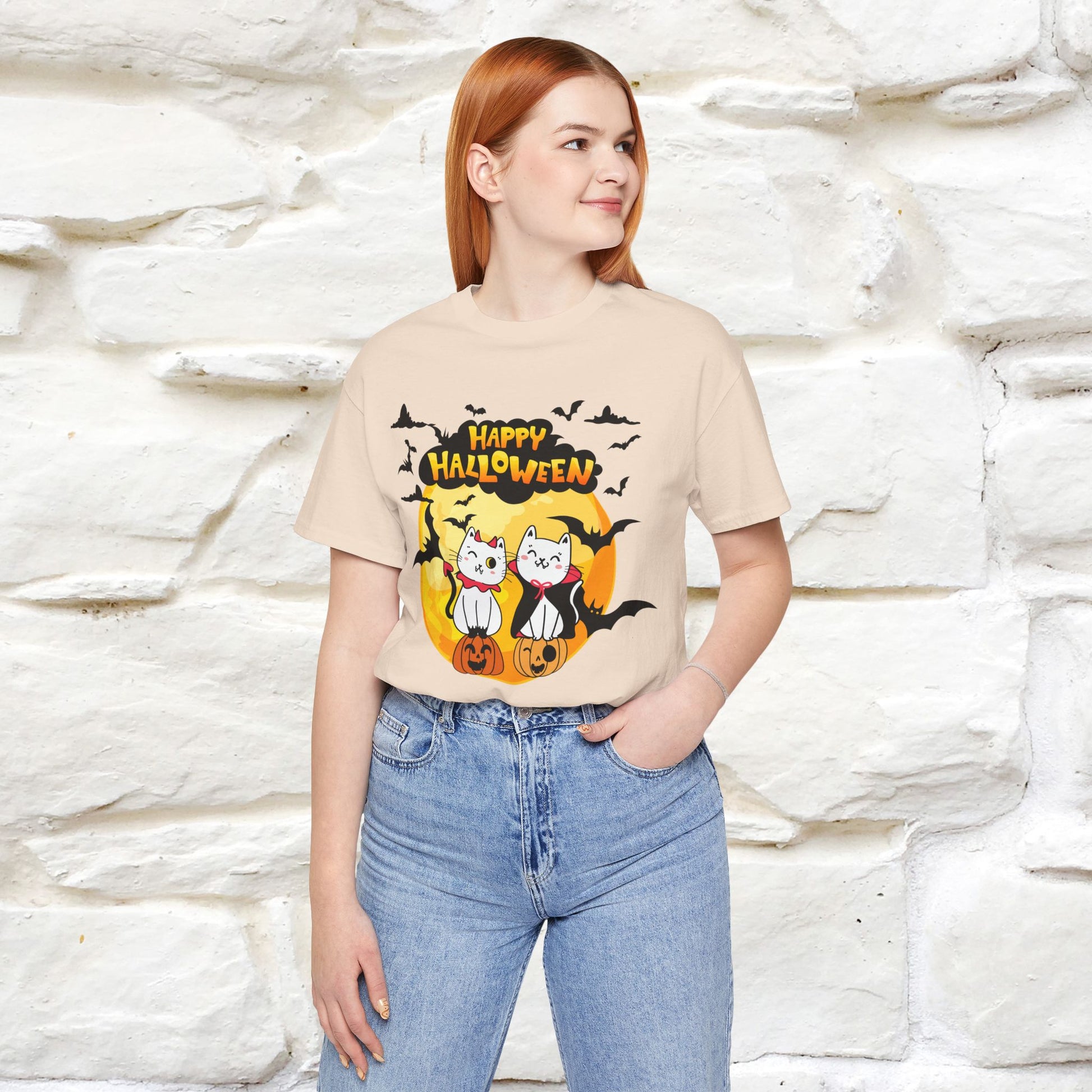 "Happy Halloween Cat Couple " Cat  T-shirt |Nunu&Miao Studio - Nunu&Miao Studio