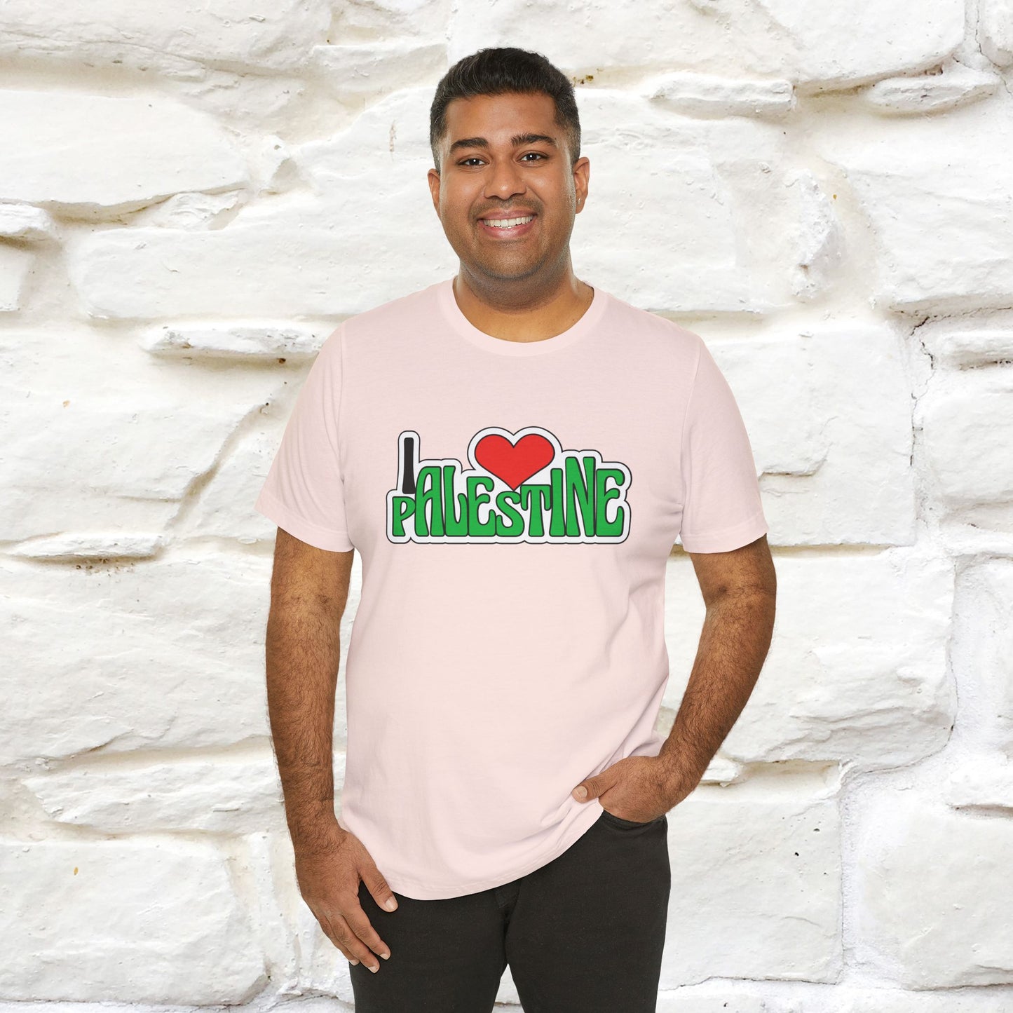 "I Love Palestine" Cat T-shirt | Front & Back Design |Nunu&Miao Studio - Nunu&Miao Studio