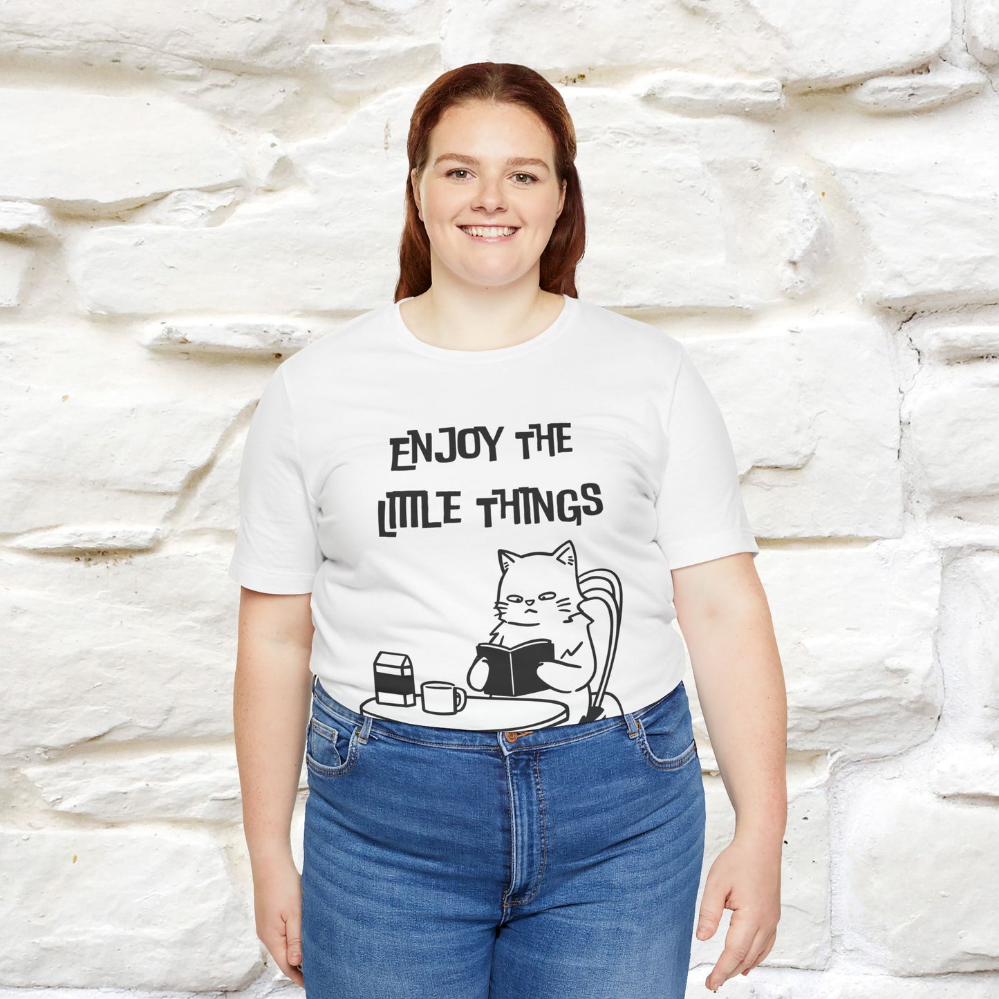 "Enjoy The Little Things." Cat T-Shirt | Nunu&Miao Studio