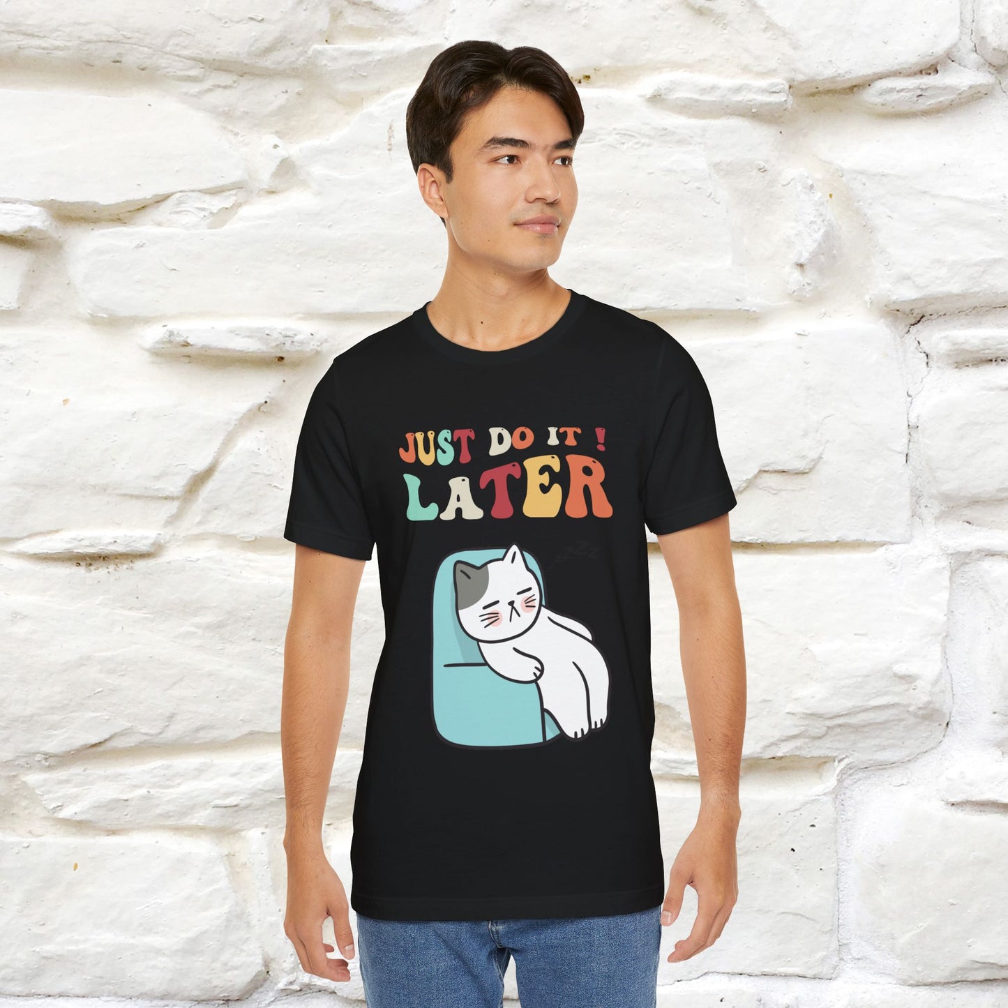 "Just Do It Later" Cat T-shirt |Nunu&Miao Studio - Nunu&Miao Studio
