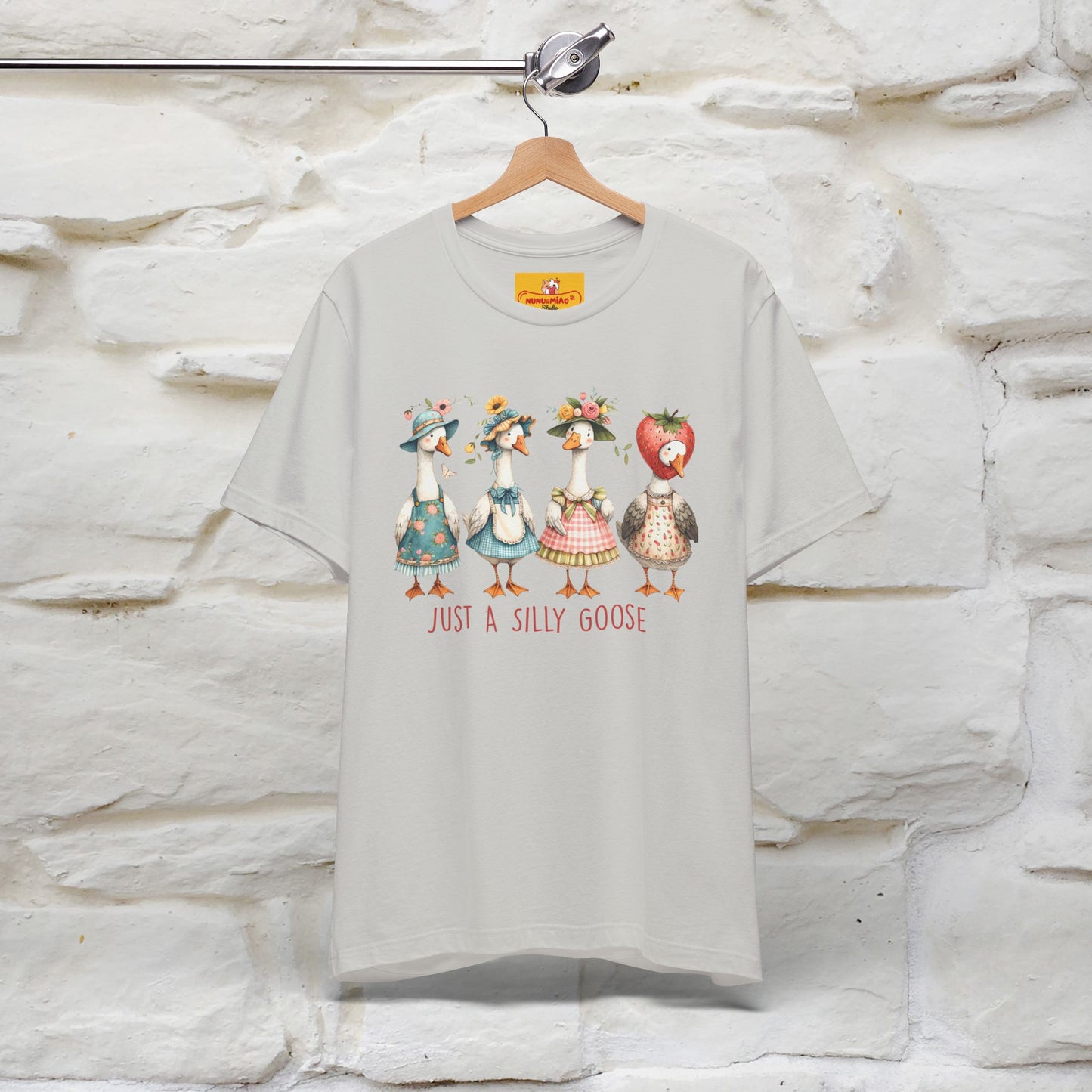 "Just A Silly Goose" Cute T-shirt |Nunu&Miao Studio - Nunu&Miao Studio