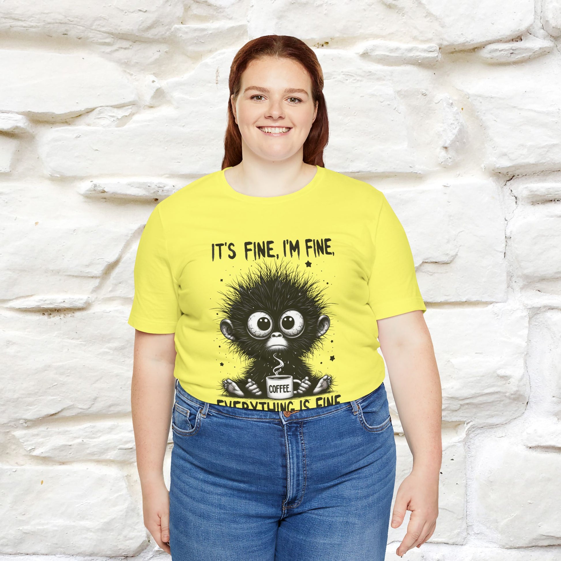 "It's Fine I'm Fine Everything Is Fine" |Monkey T-Shirt | Nunu&Miao Studio - Nunu&Miao Studio