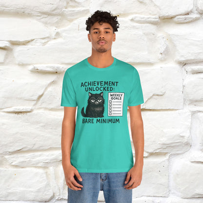 "Achievement Unlocked Bare Minimum." |Cat T-Shirt | Nunu&Miao Studio - Nunu&Miao Studio