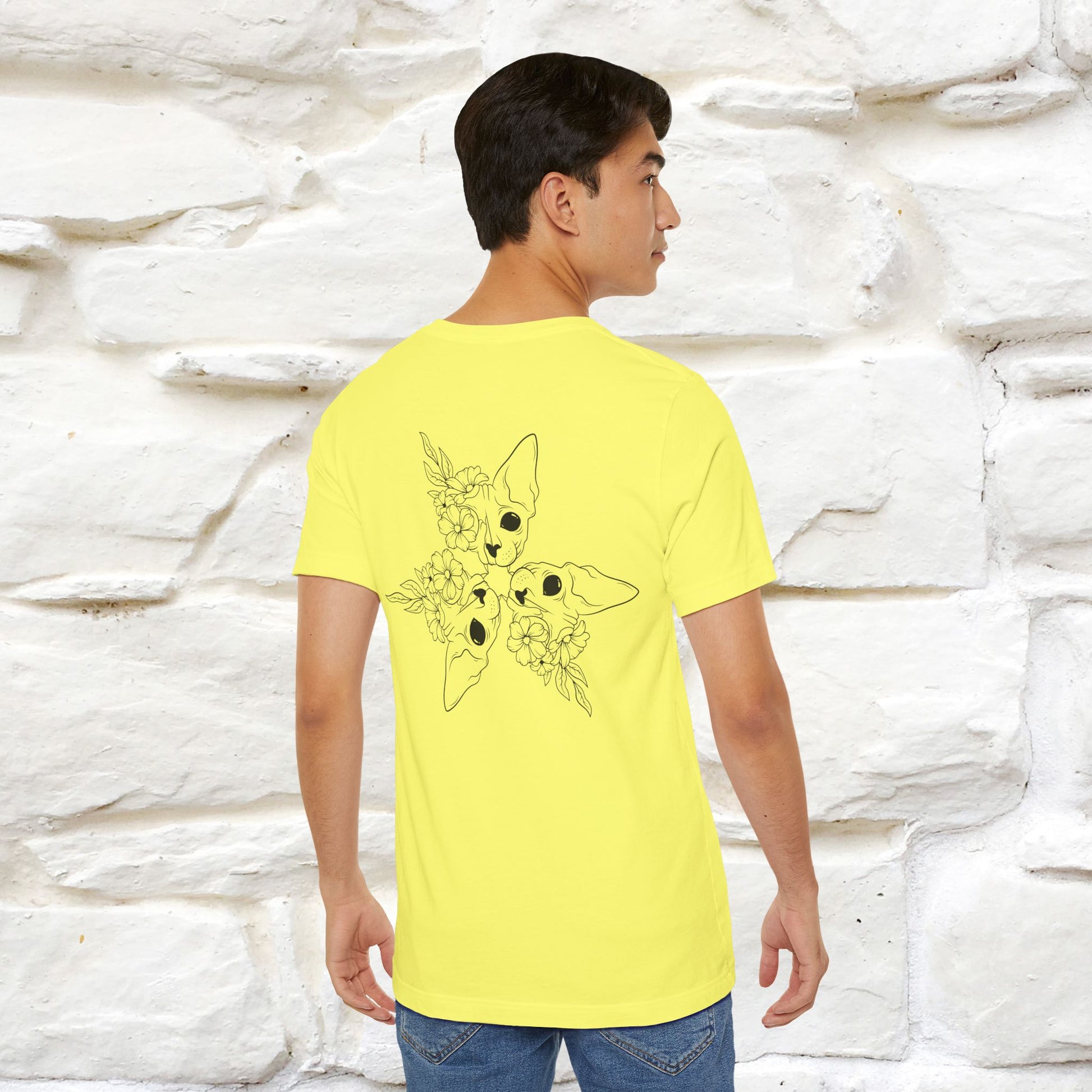 "Trinity'' Cat T-Shirt Front and Back Design | Nunu&Miao Studio - Nunu&Miao Studio