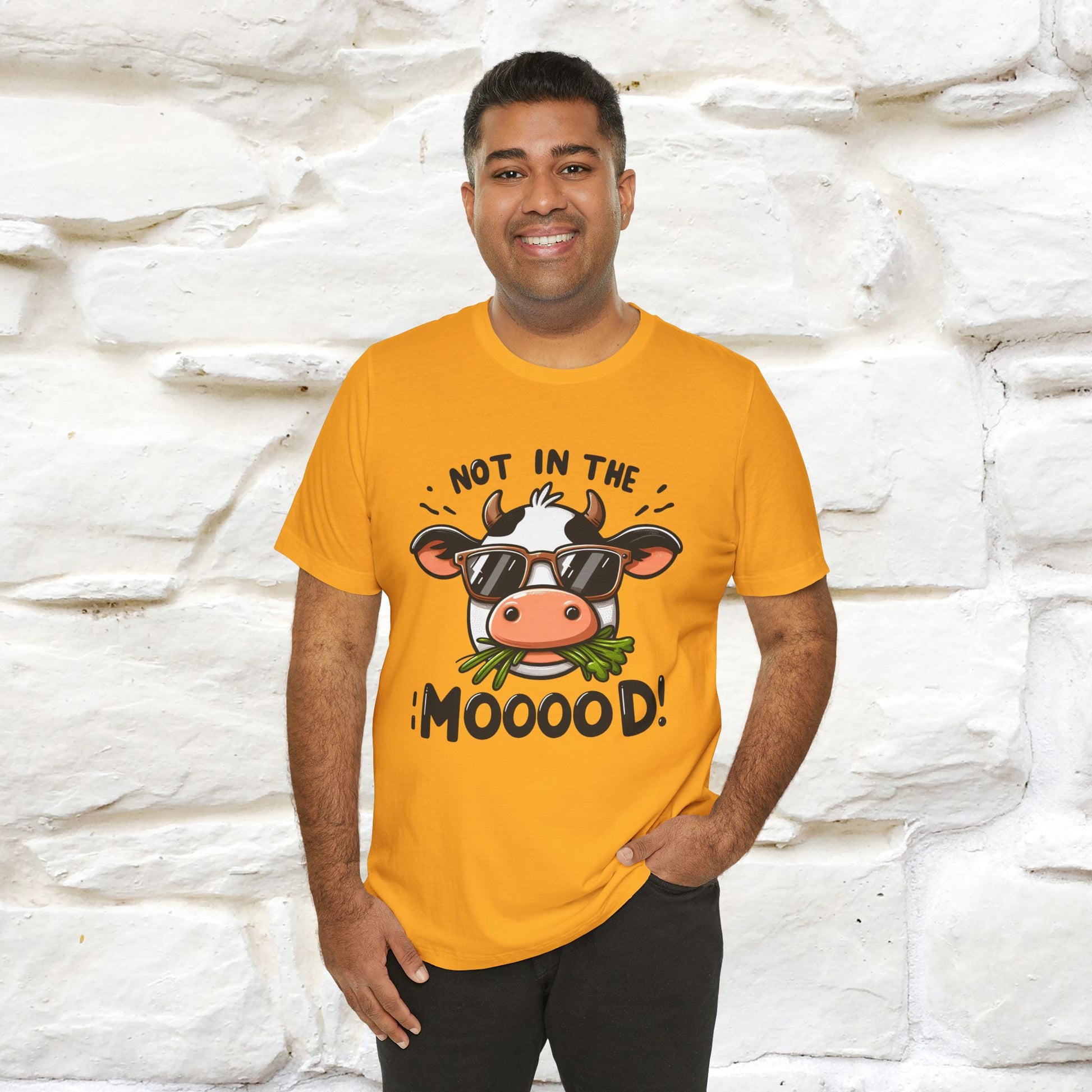 Not In The Moood – Funny Cow Pun T-Shirt | Nunu & Miao Studio - Nunu&Miao Studio