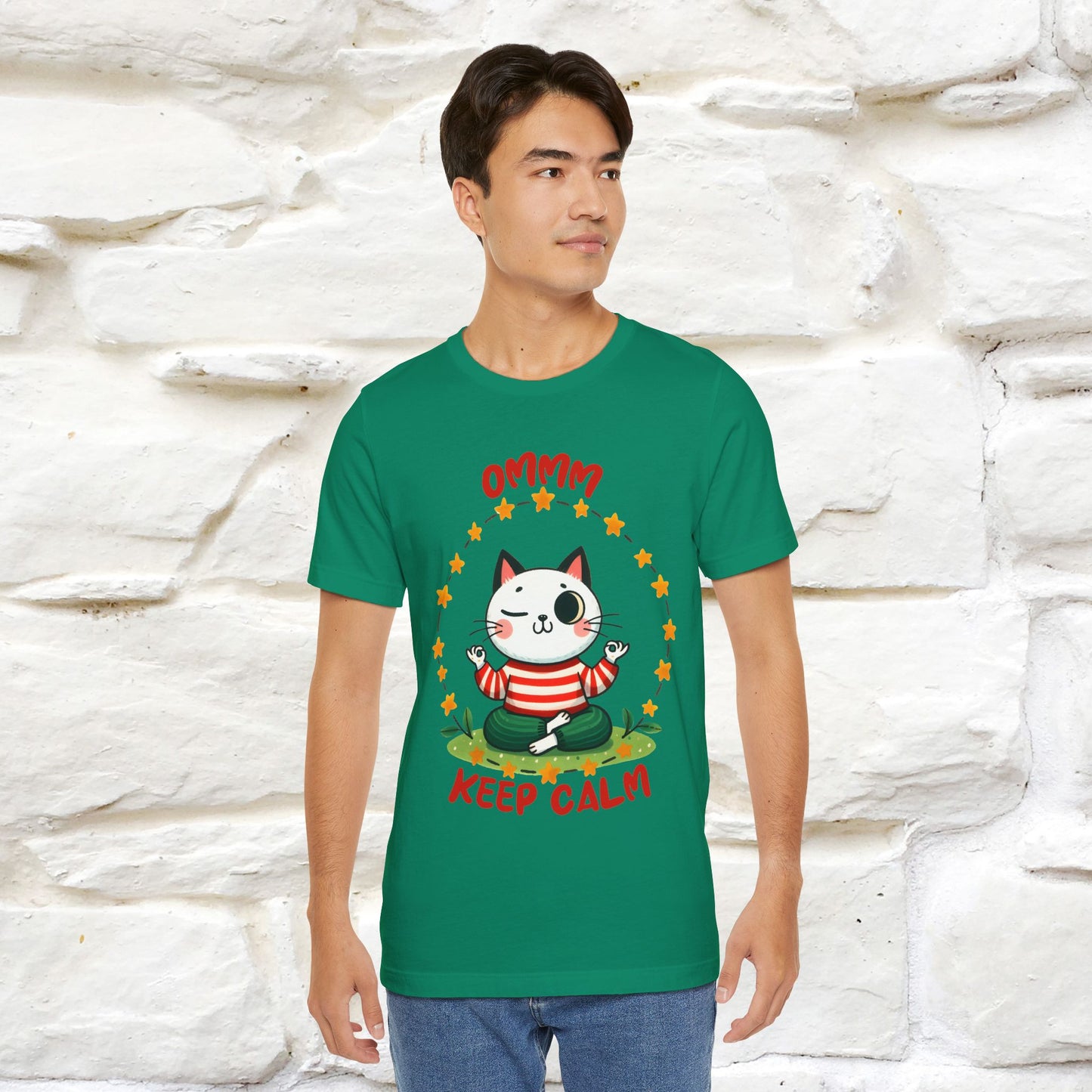 ''Ommm, Keep Calm'' Cat T-Shirt | Nunu&Miao Studio - Nunu&Miao Studio