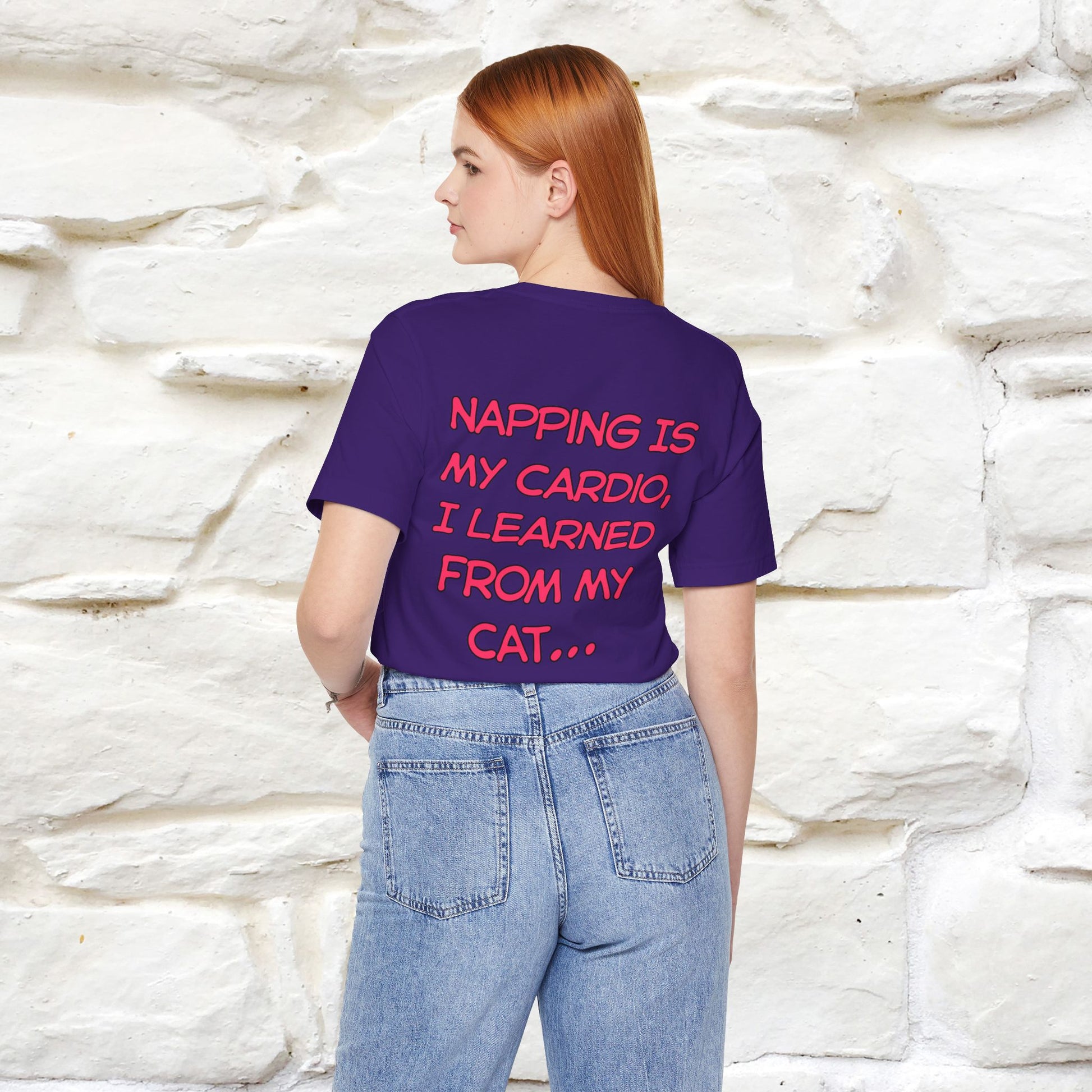 "Napping Is My Cardio, I Learned From My Cat…" Funny Cat T-shirt | Nunu&Miao Studio - Nunu&Miao Studio
