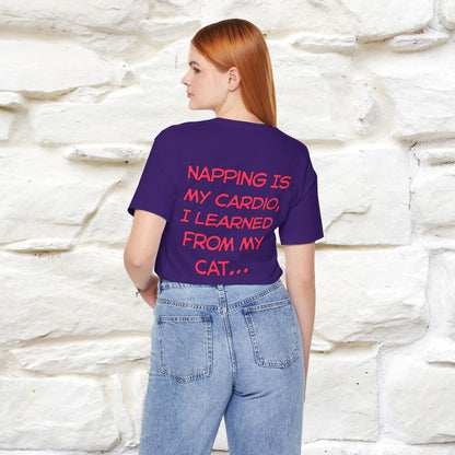 "Napping Is My Cardio, I Learned From My Cat…" Funny Cat T-shirt | Nunu&Miao Studio - Nunu&Miao Studio
