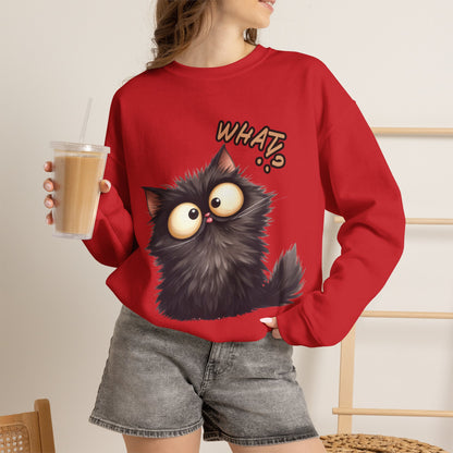 "What'' |Cat Sweatshirt | Nunu&Miao Studio