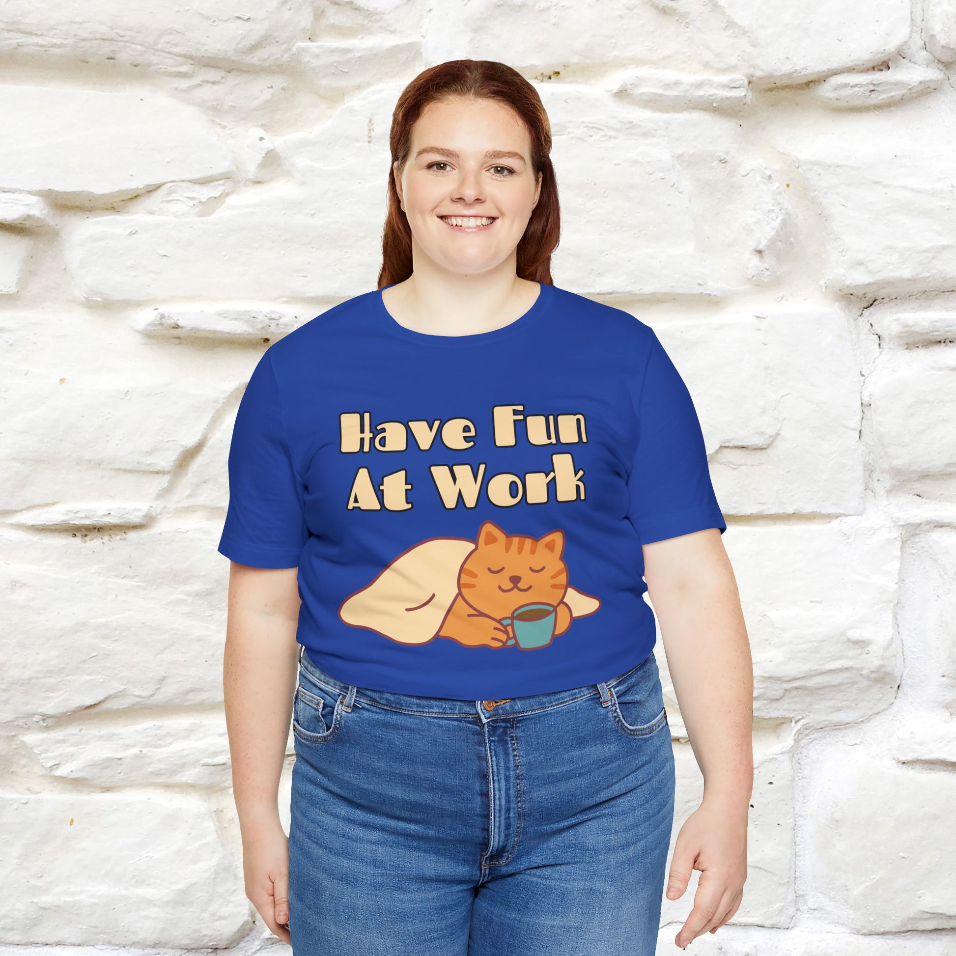 "Have Fun At Work" Cat T-shirt |Nunu&Miao Studio - Nunu&Miao Studio