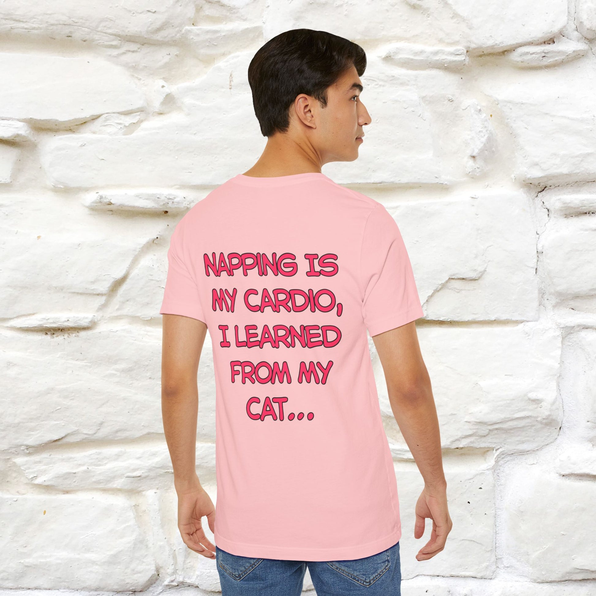 "Napping Is My Cardio, I Learned From My Cat…" Funny Cat T-shirt | Nunu&Miao Studio - Nunu&Miao Studio