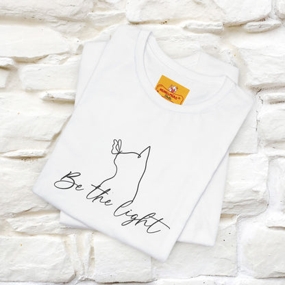 "Be The Light" Cat T-Shirt | Front & Back Design | Nunu&Miao Studio - Nunu&Miao Studio