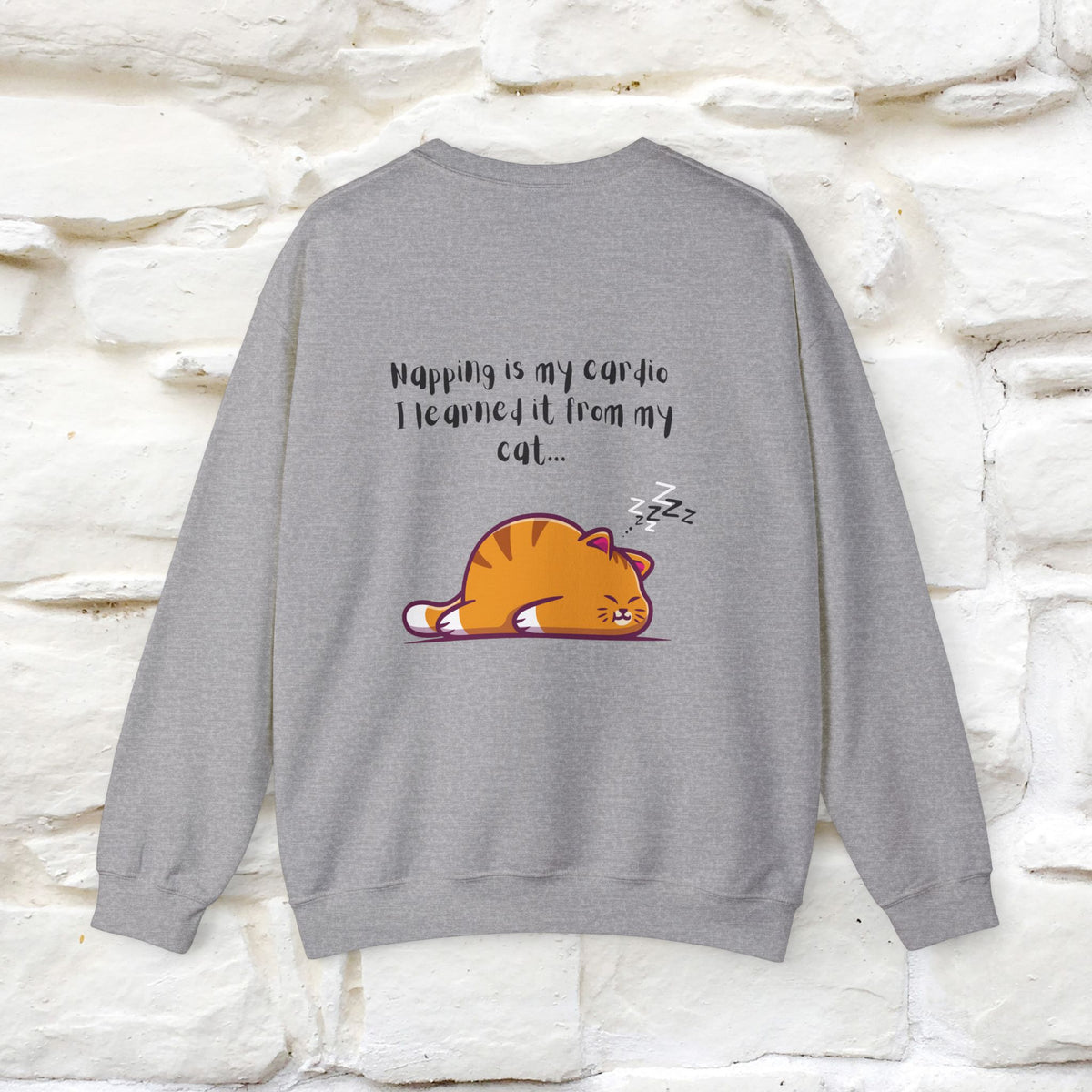 ''Napping Is My Cardio...'' | Cute Cat Sweatshirt | Nunu&Miao Studio