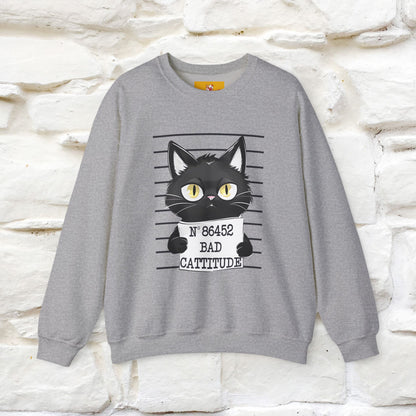 ''Bad Cattitude'' |Cat Sweatshirt | Nunu&Miao Studio